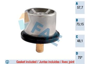 Termostat 75 °C  CALORSTAT THS16958.76J  1661993 222730 3839110 8149175 7403839110 74 03 839 110