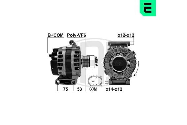Alternatör  Peugeot Boxer Kamyonet, Çift Kabin (2014->)  ERA 209624