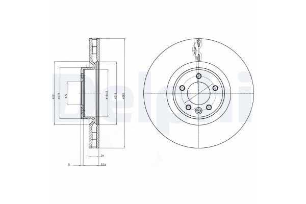 Fren Disk Ayna Ön Sağ ve Sol Land Rover Range Rover Sport (2013->)  DELPHI BG9079C