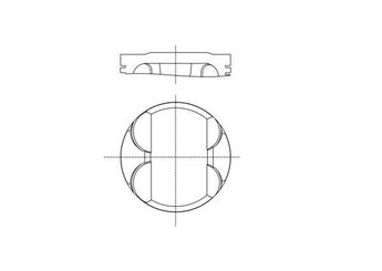Piston (80.25MM-0.25)  MAHLE 083 04 01  11251437148 11 25 1 437 148 1437148