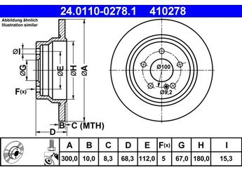 Fren Disk Ayna Arka Sağ ve Sol ATE 24 0110-0278 1  A0004231012 4231012 000 423 10 12 2114230712 211 423 07 12 A 000 423 10 12 A2114230712 A 211 423 07 12