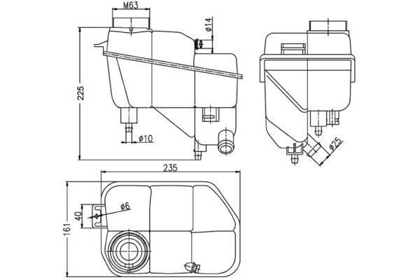 Radyatör Yedek Su Deposu  Mercedes E -Serisi S.Wagon (BM 211)(01.2003->)  MAHLE CRT 202 000S