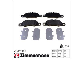 Fren Disk Balata Ön ZIMMERMANN 24459.185.1  98135193000 98135193109 98135193809 981 351 930 00 981 351 931 09 981 351 938 09 98135193900 981 351 939 00 98135193904 981 351 939 04 99135193900 991 351 939 00 99135193901 991 351 939 01 99735193109 997 351 931 09 99735193803 997 351 938 03 99735193804 997 351 938 04 99735193806 997 351 938 06 99735193810 997 351 938 10 99735193811 997 351 938 11 99735193819 997 351 938 19