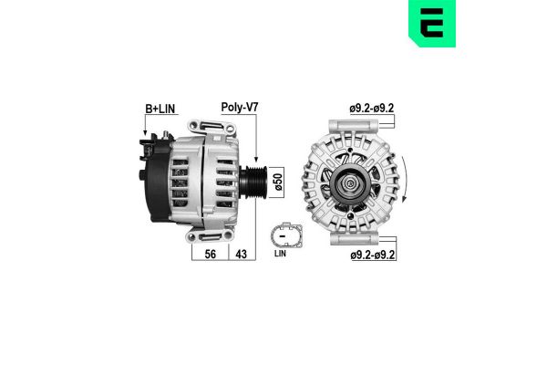 Alternatör  Mercedes S -Serisi Sedan (BM 222)(05.2013->)  ERA 209703A