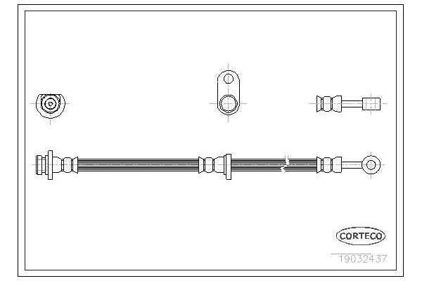 Fren Hortumu Ön Sol Honda Accord (CG7-9/CH1-7)(10.1998->)  MGA 51487