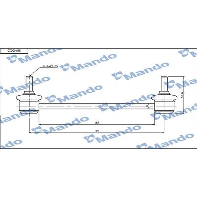 Viraj Demir Askı Rotu Arka Sağ veya Sol Daewoo Evanda (2003->)  MANDO MSC010099