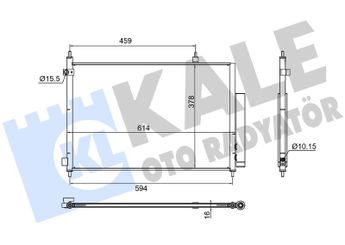 Klima Radyatörü  KALE 382650  80110SKNG01 80110-SKN-G01 80110SKNG00