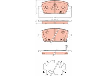 Fren Disk Balata Ön TRW GDB2463  58101P2A70 58101P2A80 58101-P2A70 58101-P2A80