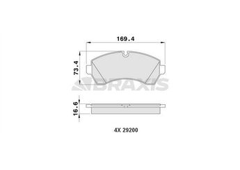 Fren Disk Balata Ön BRAXIS AA0177  2E0698151A A0044208220 44208220 0044208220 54205320 0054205320 A0054205320 2E0698151C
