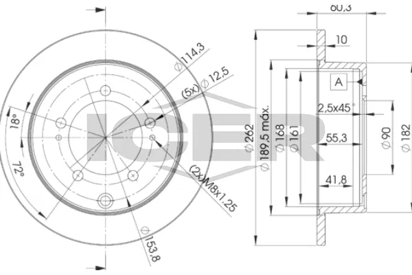 Fren Disk Ayna Arka Sağ ve Sol Mitsubishi Outlander (CU0W)(2003->)  AYD 50770