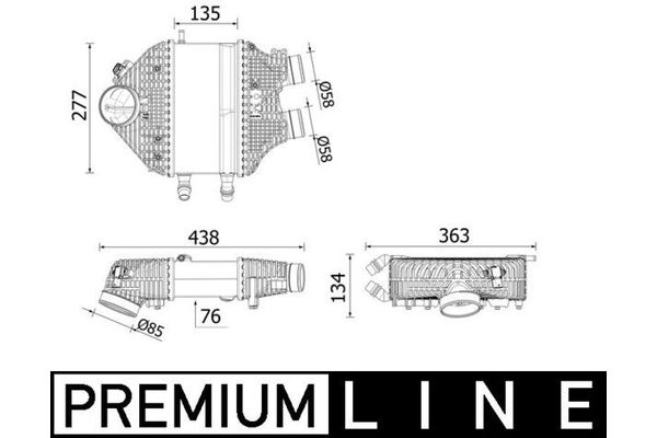 Turbo Radyatörü  BMW M4 Serisi Cabrio (F83)(2014->)  MAHLE CI 618 000P