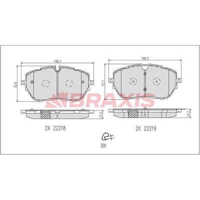 Fren Disk Balata Ön BRAXIS AB0640