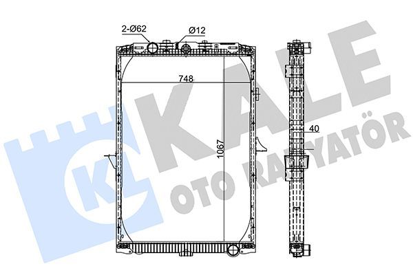 Su Radyatörü  Peugeot 301 (11.2012->)  KALE 349365