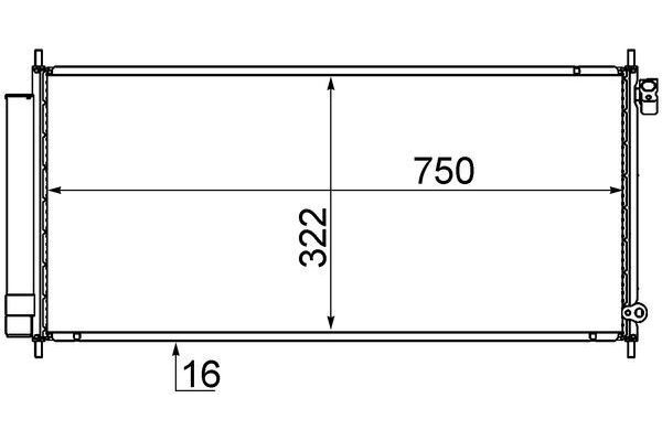Klima Radyatörü  Honda Jazz (GD1/5)(01.2002->)  MAHLE AC 717 000S