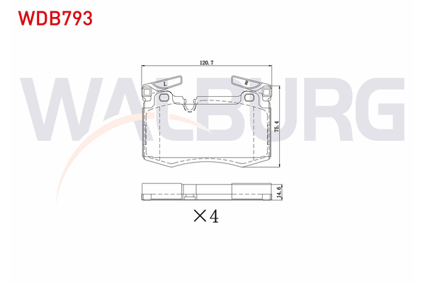 Fren Disk Balata Ön MINI Cabrio (R57)(2008->)  WALBURG WDB793