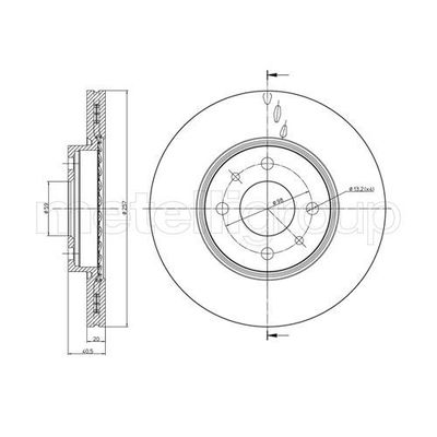 Fren Disk Ayna Ön Sağ ve Sol Alfa Romeo 146 (1995->)  METELLI 23-0231C