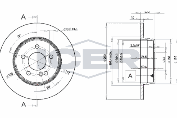 Fren Disk Ayna Arka Sağ ve Sol SWAPP 43497