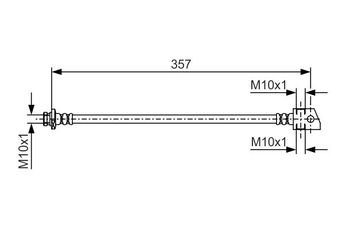 Fren Hortumu Arka Sağ veya Sol BOSCH 1 987 481 719  562338 97124880
