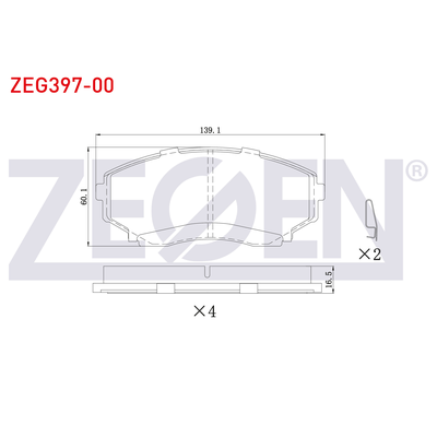 Fren Disk Balata Ön Mazda MPV (LW)(06.1999->)  ZEGEN ZEG397-00
