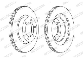 Fren Disk Ayna Ön Sağ ve Sol FERODO DDF1594C  ­4351260151 4351260151 4351260160 4351260150