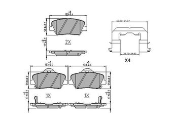 Fren Disk Balata Ön FERODO FDB4396  581012TA20 581012TA21 581012TA61 581010WA10 58101-0WA10 581013VA70 58101B1A00 58101M5A10 581011UA00 58101A4A11 58101A4A15 58101A4A17