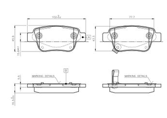 Fren Disk Balata Arka BOSCH 0 986 TB2 464  446505210 446605010 04466 05010 446605020 04466 05020