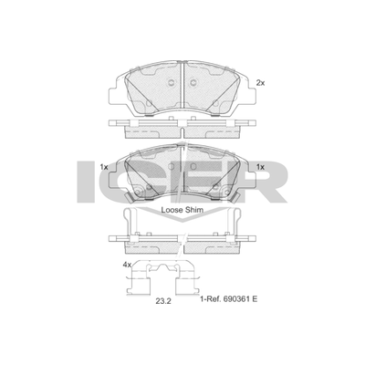 Fren Disk Balata Ön Hyundai i10 (IA)(10.2013->)  KRAFTVOLL 07010638