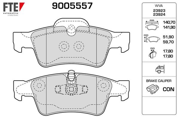 Fren Disk Balata Arka FTE 9005557