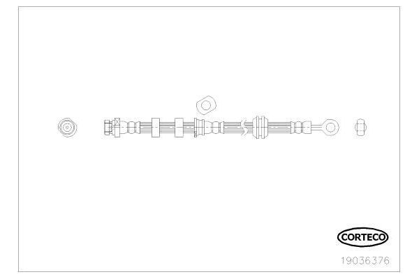 Fren Hortumu Ön Sağ veya Sol Mitsubishi Outlander (CW0)(2007->)  BREMBO T 61 121