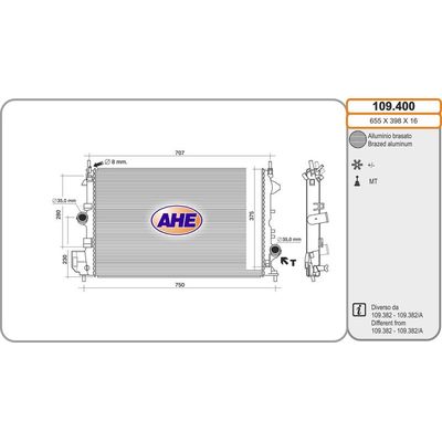 Su Radyatörü  Opel Signum (07.2005->)  VEKA 16-3271B