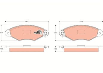 Fren Disk Balata Ön TRW GDB1321  7701208142 425205 4252 05 425169 4251 69 425305 4253 05 172082 1720 82 425166 4251 66 425319 4253 19 7701205513 77 01 205 513 7701205995 77 01 205 995 8671014265 86 71 014 265 7701206811 77 01 206 811