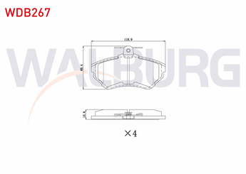 Fren Disk Balata Ön WALBURG WDB267  