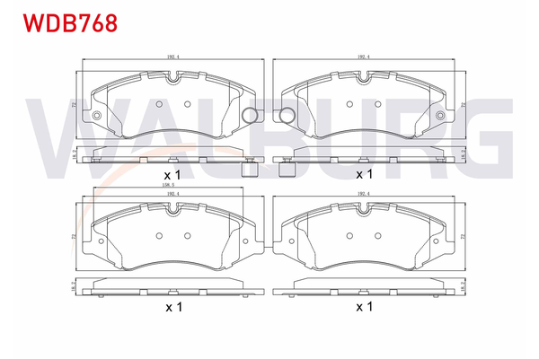 Fren Disk Balata Ön Land Rover Range Rover Sport (2013->)  WALBURG WDB768