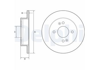 Fren Disk Ayna Arka Sağ ve Sol DELPHI BG4917C  58411B4300 58411B9000