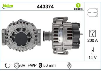 Alternatör  VALEO 443374  A0131541002 121547902 0121547902 131541002 0131541002 13154100280 013154100280 A0121547902 A013154100280