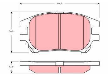 Fren Disk Balata Ön TRW GDB3379  446548040 0446548040 446548050 0446548050 PA560H 44654 044654 04465-48040 04465-48050