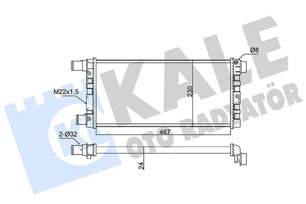 Su Radyatörü  Fiat Seicento (187)(1998->)  KALE 351835