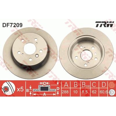 Fren Disk Ayna Arka Sağ ve Sol Lexus RX 300 (MCU15)(2000->)  AYD 51109