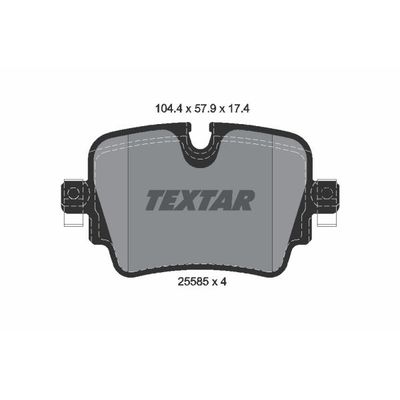 Fren Disk Balata Arka Jaguar XJ (X351)(2009->)  TEXTAR 2558501