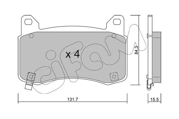 Fren Disk Balata Ön Tesla Model 3 (01.2019->)  CIFAM 822-1333-0