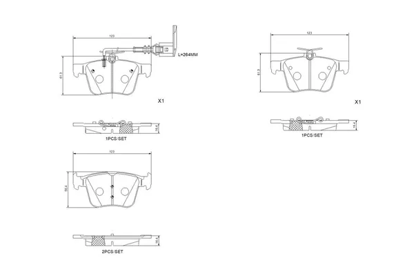 Fren Disk Balata Arka Audi RS 3 Sedan (8VM)(06.2017->)  BREMBO P 85 162X