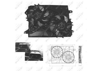 Radyatör Fan ve Motoru  ORİS FCH080000  5174358AA 5137714AA 5137715AA 5137717AA