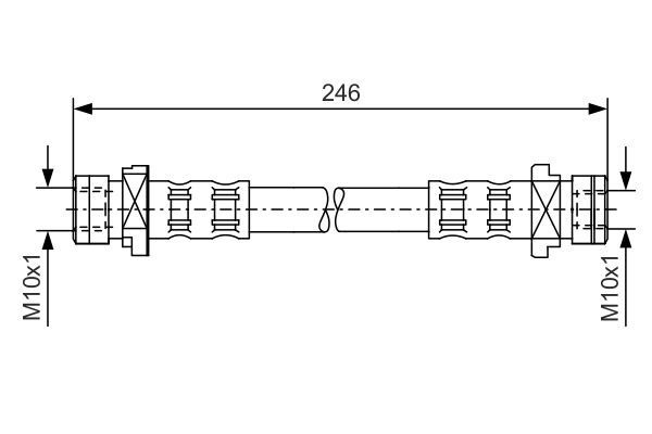 Fren Hortumu Arka Sağ veya Sol Honda Civic HB (MA/MB)(01.1995->)  BOSCH 1 987 476 071