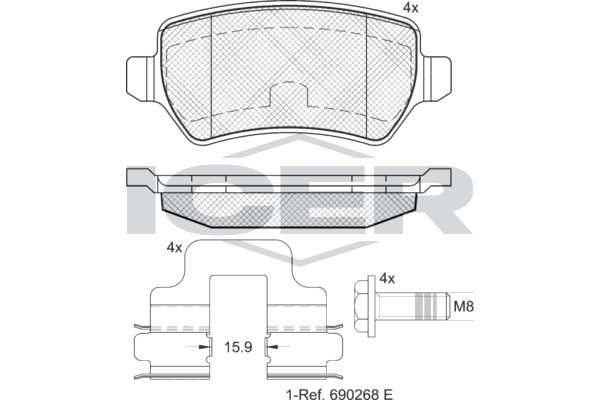 Fren Disk Balata Arka WONGA 27921