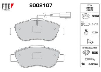Fren Disk Balata Ön FTE 9002107  71773151 6001073130 71770058 77364636 1559697 9S512K021AA 9S51-2K021-AA