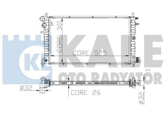 Su Radyatörü  KALE 217200  1711228273 1331H6 1331.H6 1301V1 1301.V1 1301V3 1301.V3 133005 1330.05