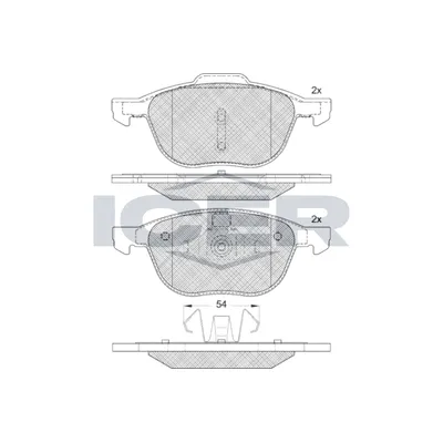 Fren Disk Balata Ön Ford Grand C-MAX (CB7)(2010->)  ICER 181617