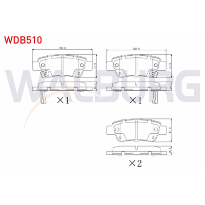 Fren Disk Balata Arka Honda CR-V (RE)(06.2013->)  WALBURG WDB510