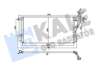 Klima Radyatörü  KALE 357870  976061D100 97606-1D100 976061D100UU 976061D110