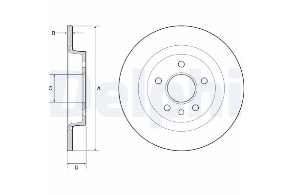 Fren Disk Ayna Arka Sağ ve Sol Volvo C70 Cabriolet (12.2005->)  DELPHI BG3897